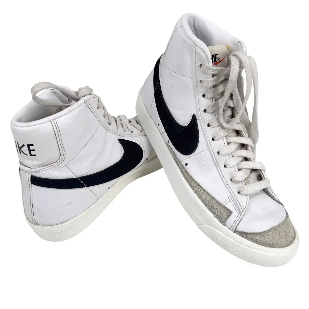 Nike‎ Blazer Mid 77 Vintage White Black CZ1055-100 Sneakers Shoes Womens Size 8